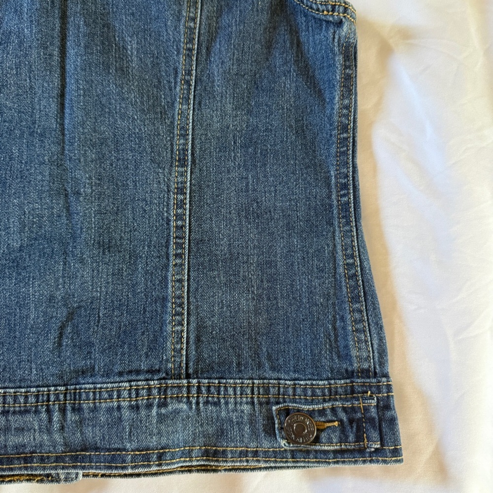 Cherokee Sleeveless Denim Vest Jacket - Classic Blue - XL/TG (14-16) - Picture 13 of 14